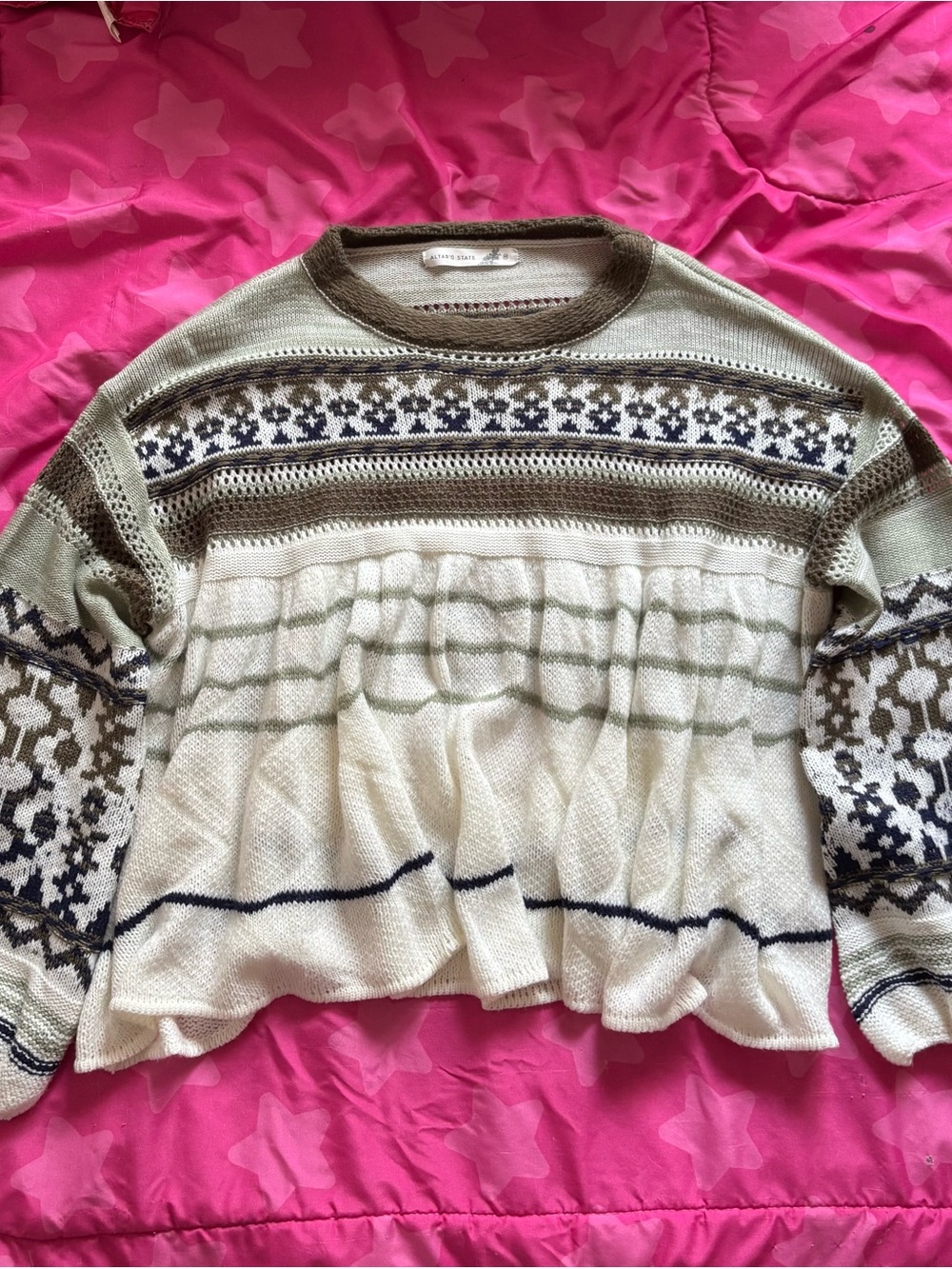Altar’d State Winnie Pullover Sweater Medium